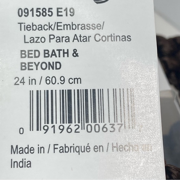 Brown Drapery Curtain Chair Tie Back 24" with 5.5" Tassel Set of 2 Conso - Picture 6 of 13